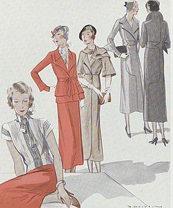 Fashion plate from France, June 1932.