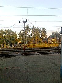 Metro railway construction going on near Barasat Junction