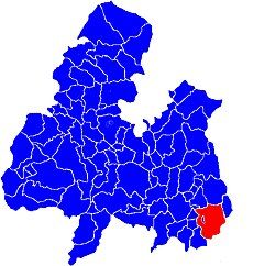 Location of Twomileborris within the civil parishes of north Tipperary, showing the enclave of Ballymoreen