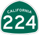 State Route 224 marker