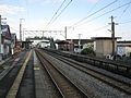 A view of the platform and tracks.