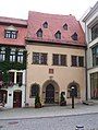 Martin Luther's Death House, considered the site of Luther's death since 1726. However the building where Luther actually died (at Markt 56, now the site of Hotel Graf von Mansfeld) was torn down in 1570.[250]