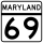 Maryland Route 69 marker