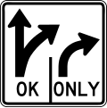 R3-8R (OK) Advance intersection lane control (two lanes) (right)