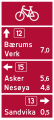 Board guide for bicycle route