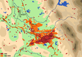 Tirana's expansion from 1990 to 2005