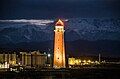 Nighttime illumination of the Tower of Concord