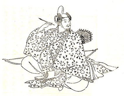 Drawing of Narihira by Kikuchi Yōsai.