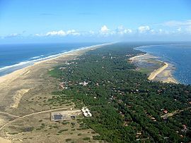 An aerial view of Cap-Ferret