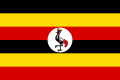 Regular flag of Uganda, also used by the group[90]