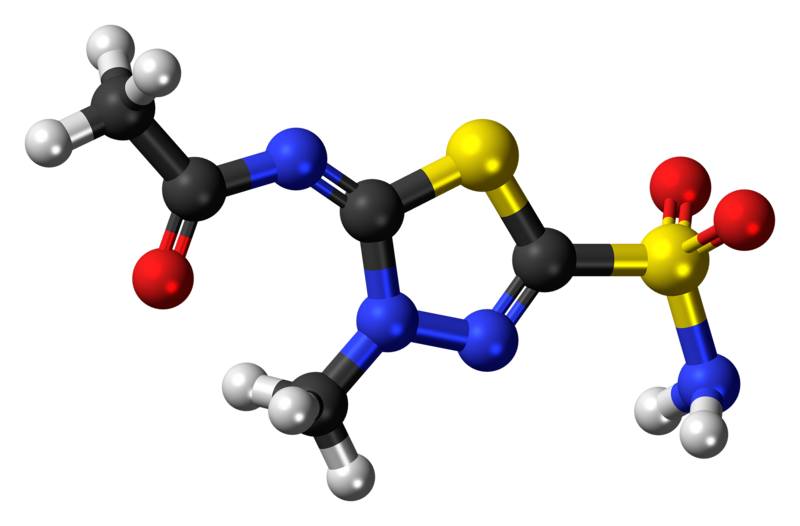 File:Methazolamide molecule ball.png