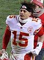 Image 72American NFL player Patrick Mahomes won MVP at Super Bowl LVII, playing for the Chiefs (from 2020s)