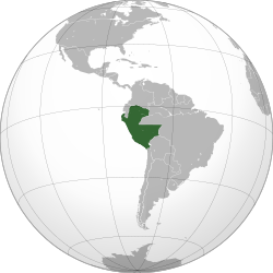 Location of Peru