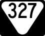 State Route 327 marker