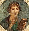 Image 34Woman holding wax tablets in the form of the codex. Wall painting from Pompeii, before 79 CE. (from History of books)