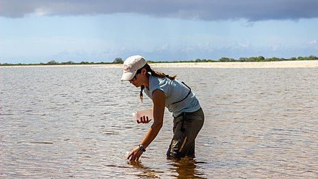 Water sampling in Kiritimati by Stephan Hlohowskyj