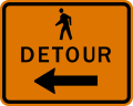 M4-9bL Pedestrian Detour Left Arrow