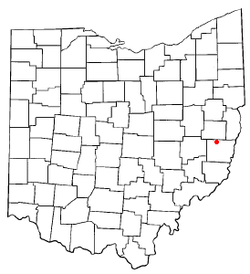 Location of Flushing, Ohio