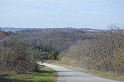 Wooded landscape west of High Hill