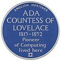 Ada Lovelace Plaque