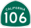 State Route 106 marker