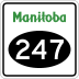 Provincial Road 247 marker