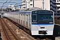 An 8000 series EMU in revised livery in October 2020