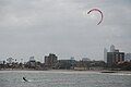 Kitesurfing at St Kilda in Port Phillip Bay, Australia