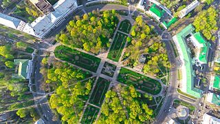 Round square in central Poltava