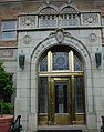 Architectural detail of entryway.