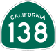 State Route 138 marker