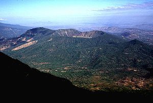 Chinameca Volcano overlooking the town