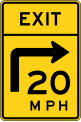 W13-10 Exit speed advisory (turn)