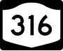 New York State Route 316 marker