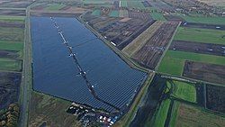 Drone photo of the solar plant at Buinerveen