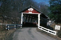 Beechdale Covered Bridge pictured in 1970