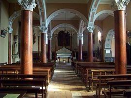 Inside the church