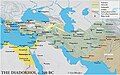 Antigonid dynasty of Macedonia (294-288/ 277-274/ 272-168 BC), Seleucid Empire (312-63 BC), Ptolemaic Kingdom (305-30 BC) and Maurya Empire (322-184 BC) in 240 BC.