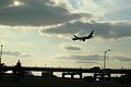 Another low airplane flying over the Turnpike, taken in November of 2007.