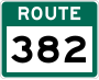 Route 382 marker