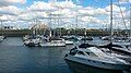 A view of Nieuwpoort marina from the south side with boats