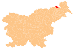 Location of the Municipality of Apače in Slovenia