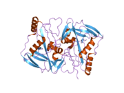 2j8q: CRYSTAL STRUCTURE OF HUMAN CLEAVAGE AND POLYADENYLATION SPECIFICITY FACTOR 5 (CPSF5) IN COMPLEX WITH A SULPHATE ION.