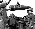 The W9 280mm nuclear artillery shell as equipped, and fired from, the M65.