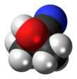 Spacefill model of acetone cyanohydrin