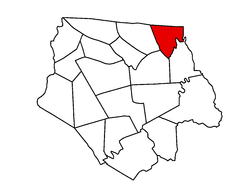 Location of Grassy Creek Township within Ashe County