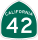 State Route 42 marker