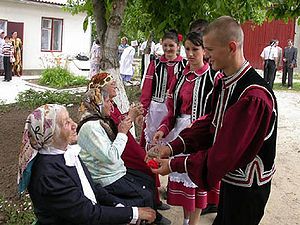 Young and old Gagauz people.