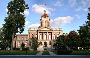 Elkhart County courthouse in Goshen, Indiana