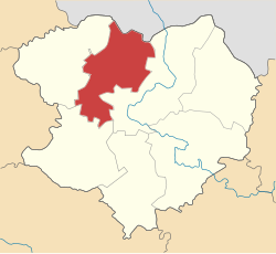 Raion location in Kharkiv Oblast